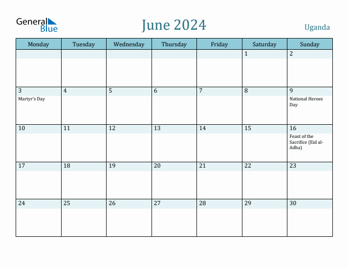 June 2024 Calendar with Holidays