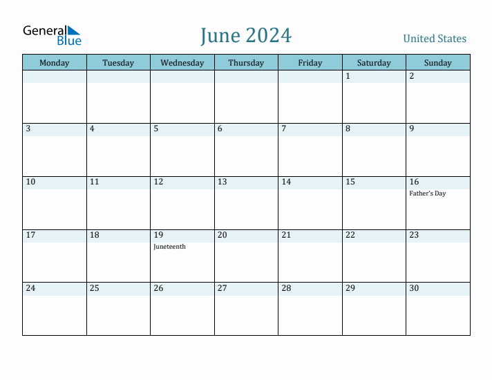 June 2024 Calendar with Holidays