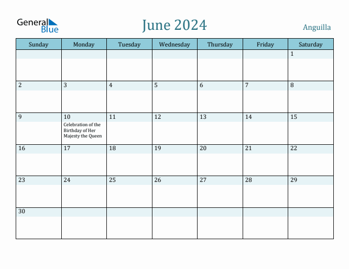 June 2024 Calendar with Holidays