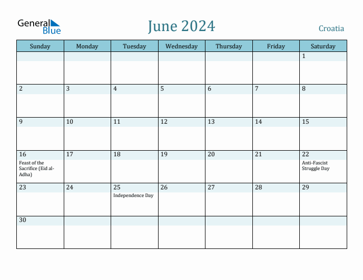 June 2024 Calendar with Holidays