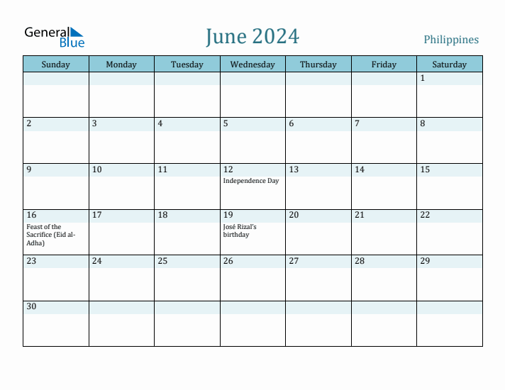 June 2024 Calendar with Holidays