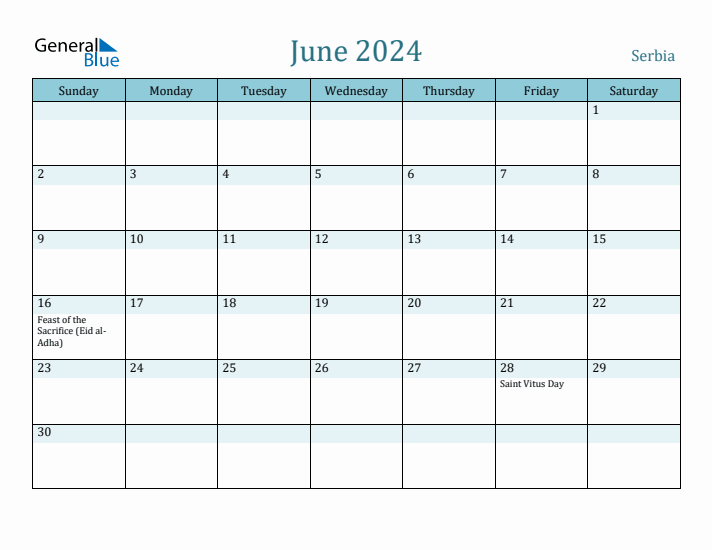 June 2024 Calendar with Holidays