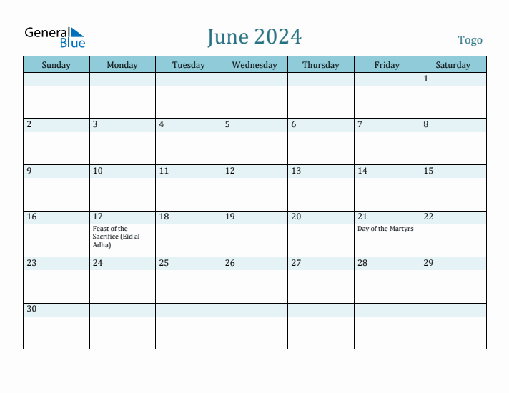 June 2024 Calendar with Holidays