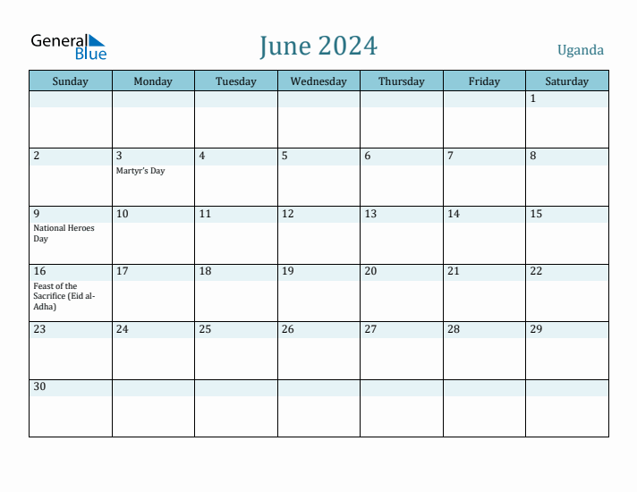 June 2024 Calendar with Holidays