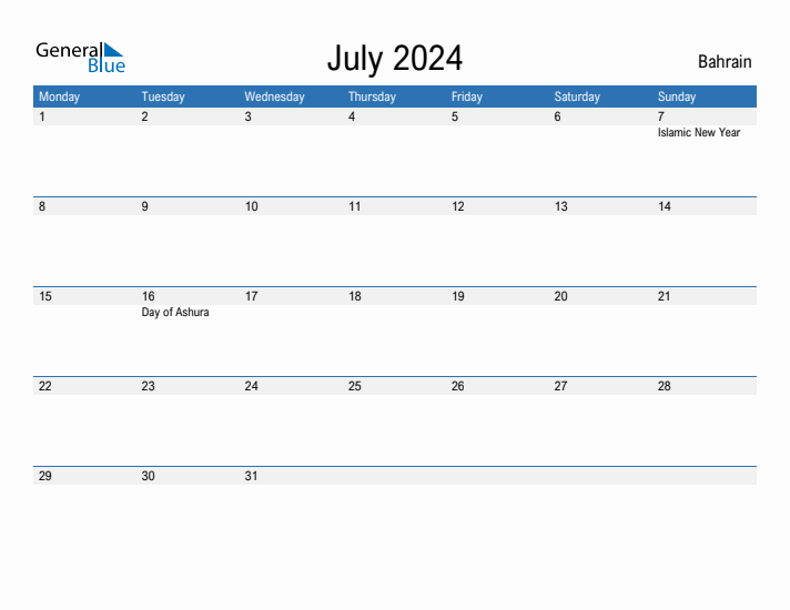 Fillable July 2024 Calendar