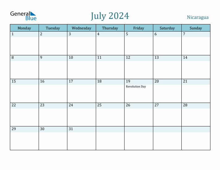 July 2024 Calendar with Holidays