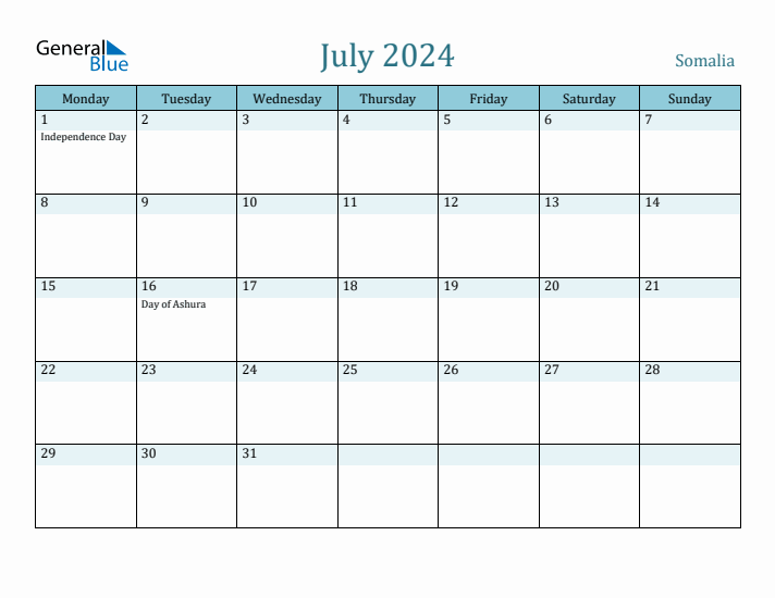 July 2024 Calendar with Holidays