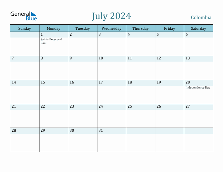 July 2024 Calendar with Holidays