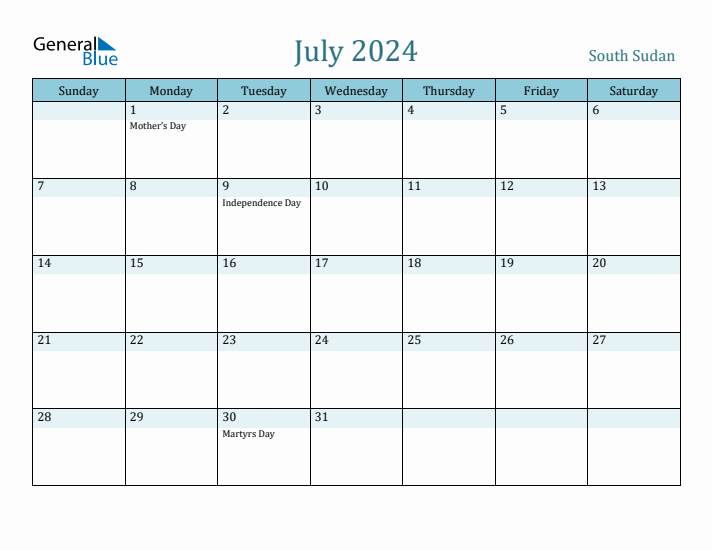 July 2024 Calendar with Holidays