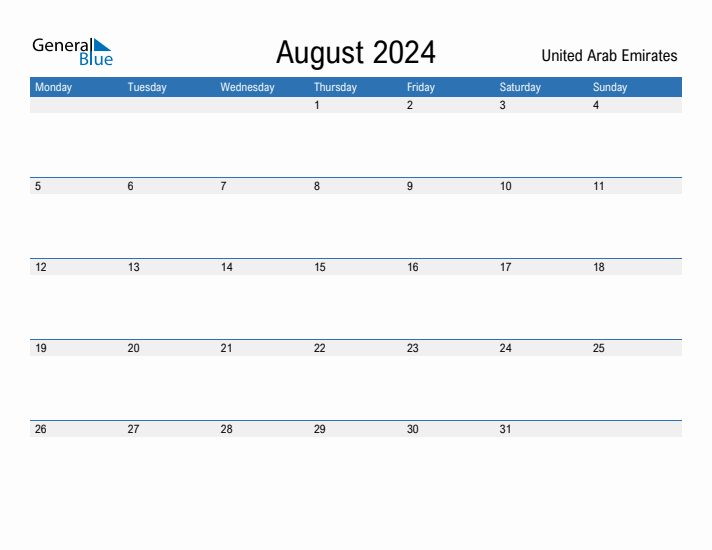 Fillable August 2024 Calendar