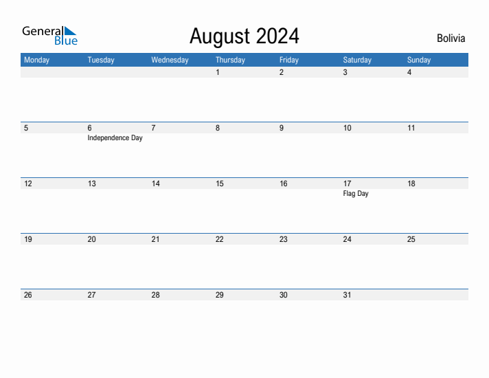 Fillable August 2024 Calendar