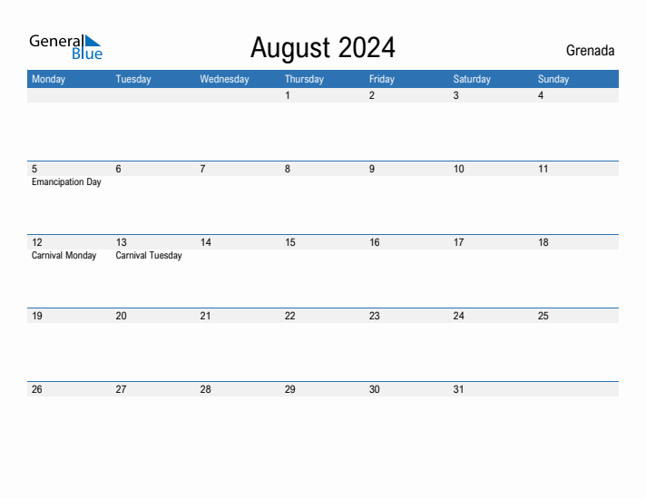 Fillable August 2024 Calendar