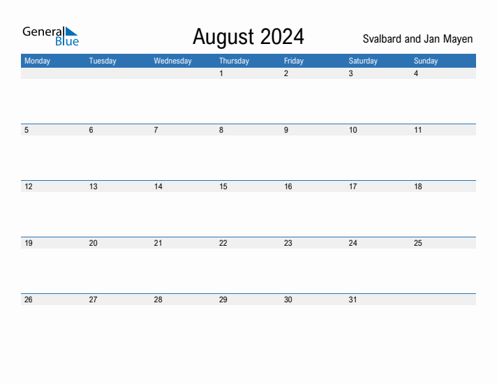 Fillable August 2024 Calendar