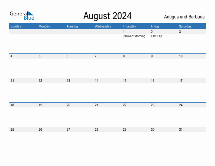 Fillable August 2024 Calendar