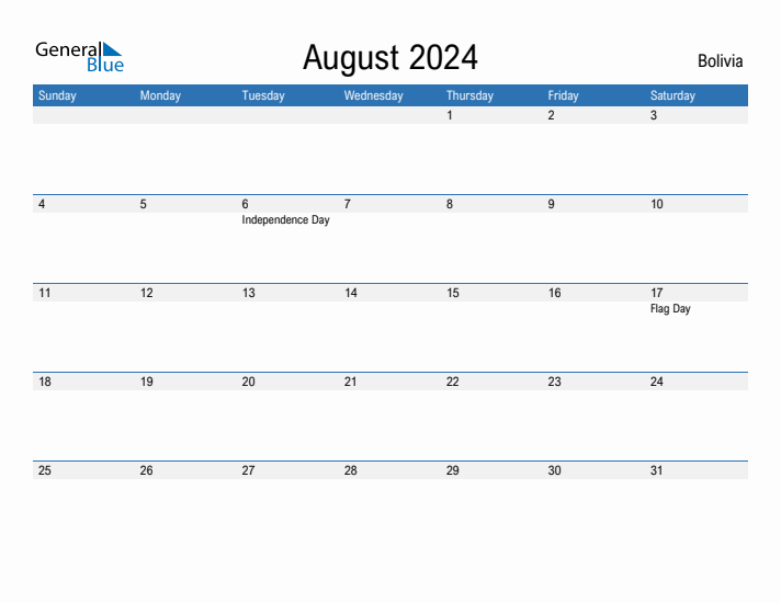 Fillable August 2024 Calendar