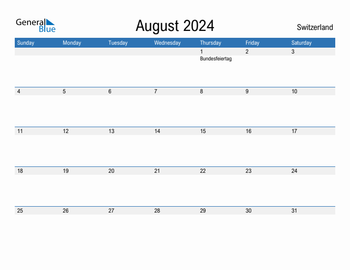 Fillable August 2024 Calendar