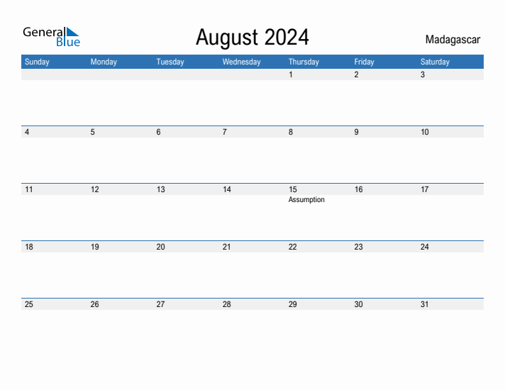 Fillable August 2024 Calendar