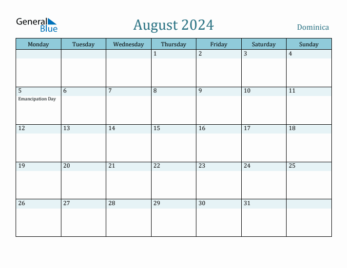 August 2024 Calendar with Holidays