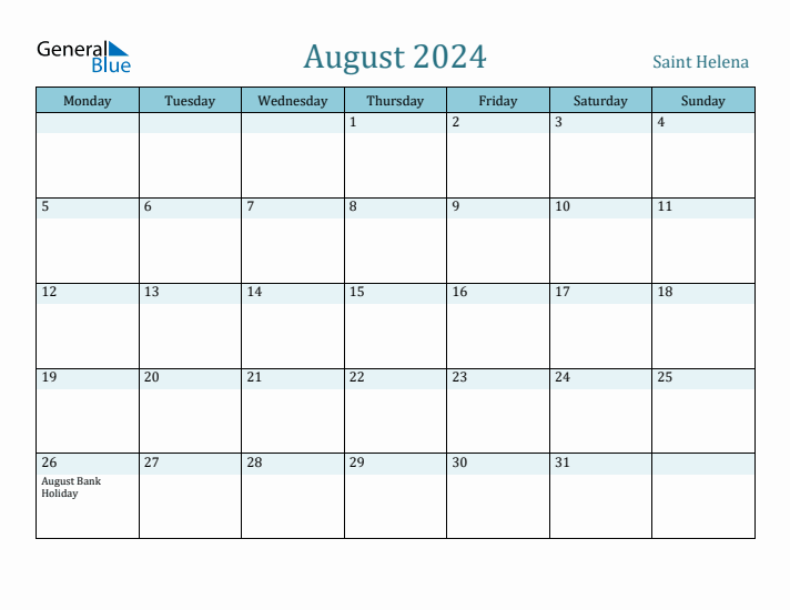 August 2024 Calendar with Holidays