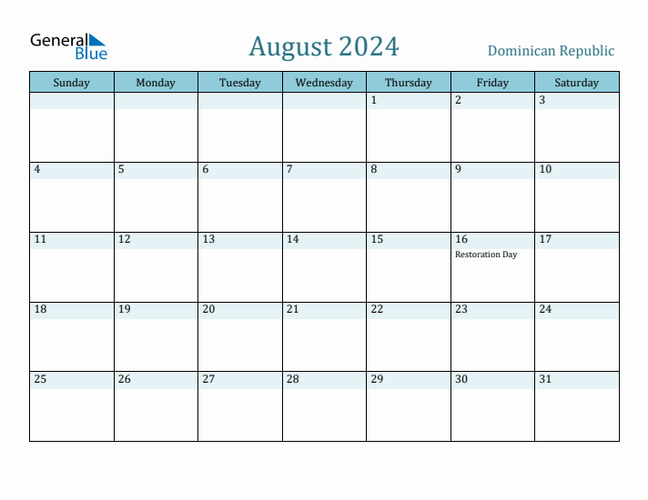 August 2024 Calendar with Holidays