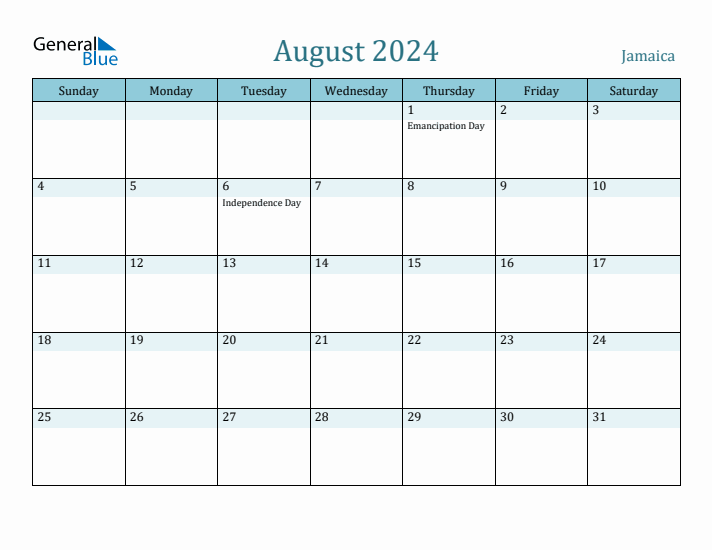 August 2024 Calendar with Holidays