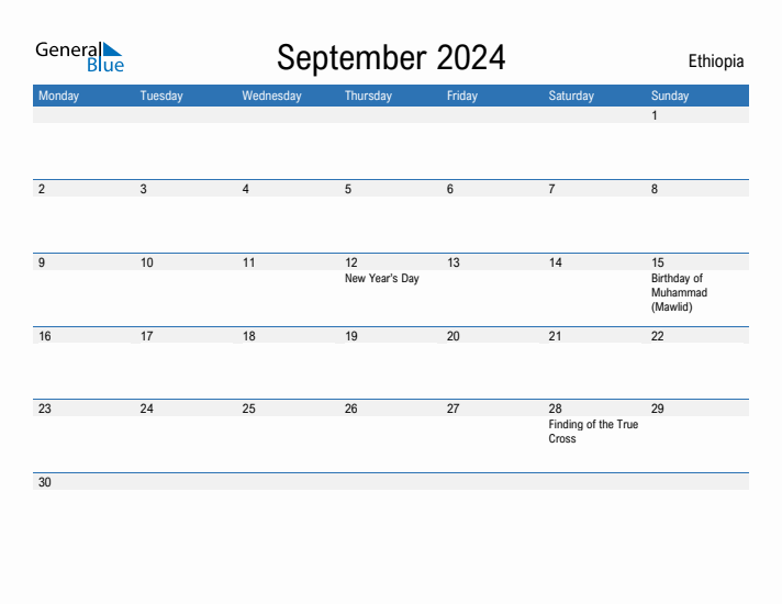 Fillable September 2024 Calendar