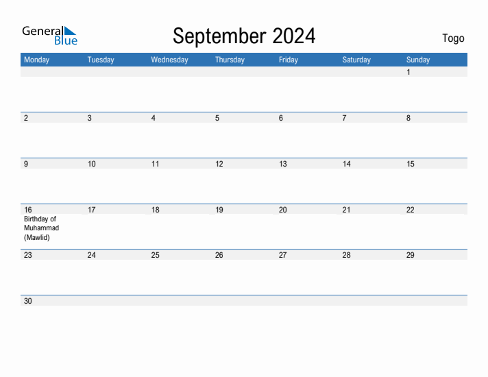 Fillable September 2024 Calendar