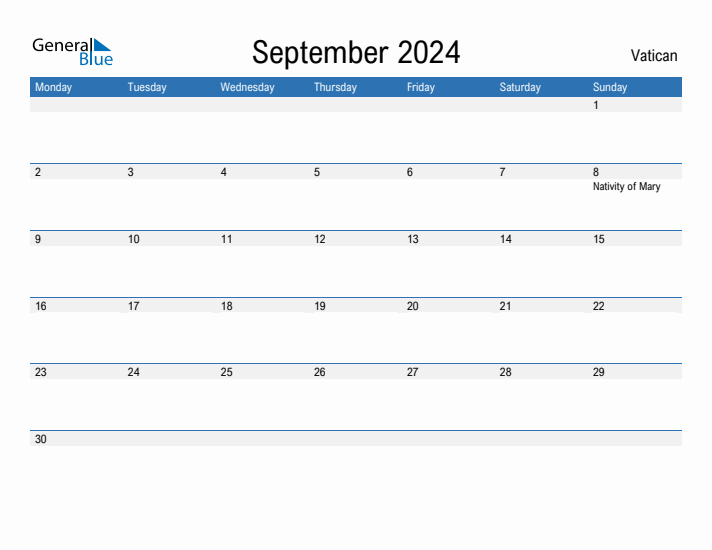 Fillable September 2024 Calendar