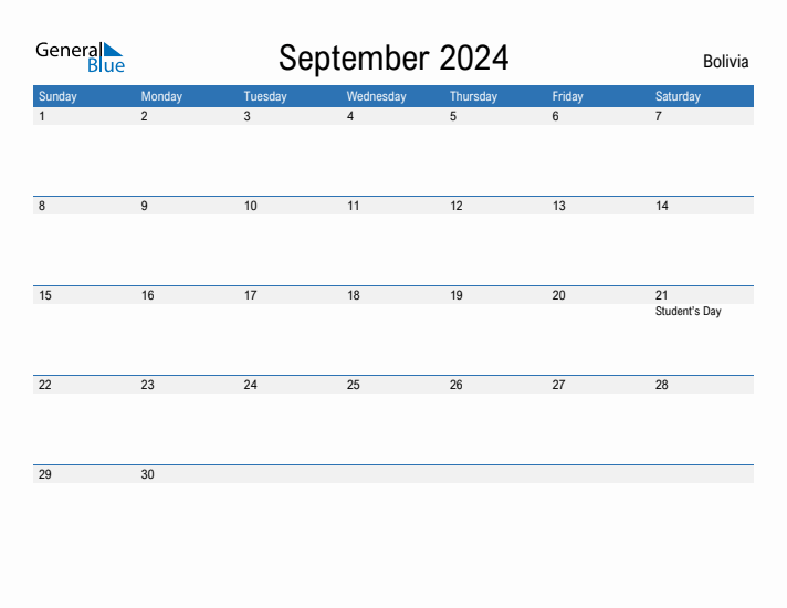 Fillable September 2024 Calendar