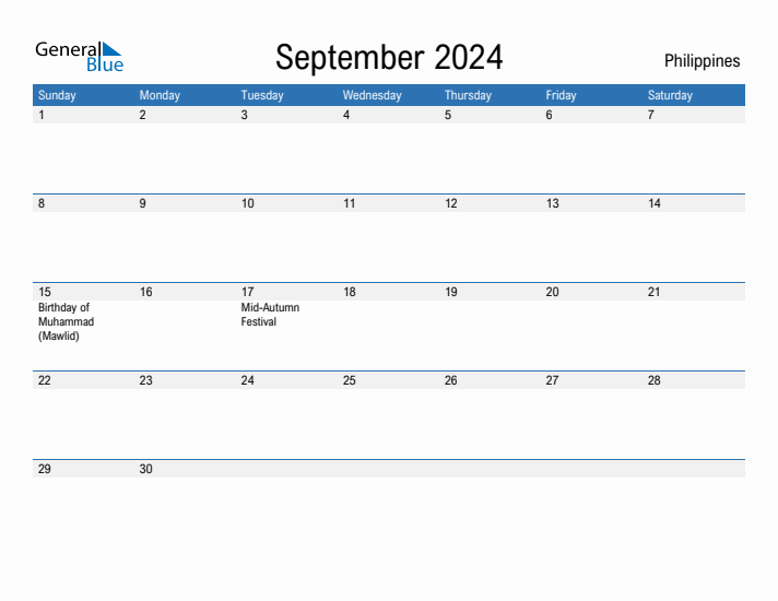 Fillable September 2024 Calendar