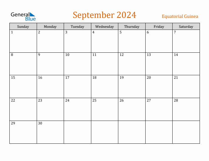 September 2024 Holiday Calendar with Sunday Start