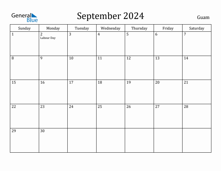 September 2024 Calendar Guam