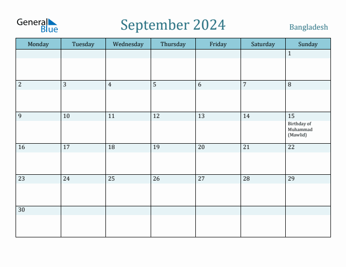 September 2024 Calendar with Holidays