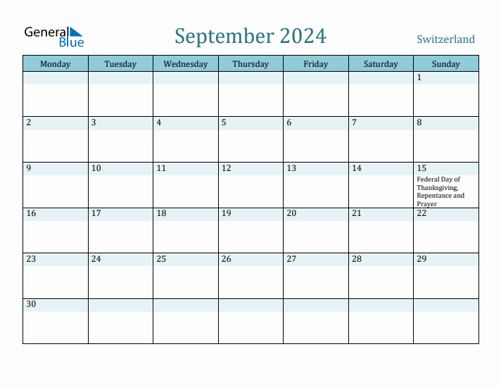 September 2024 Calendar with Holidays