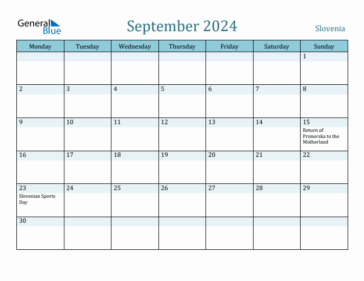 September 2024 Calendar with Holidays