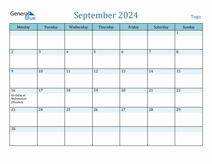 September 2024 Calendar with Holidays