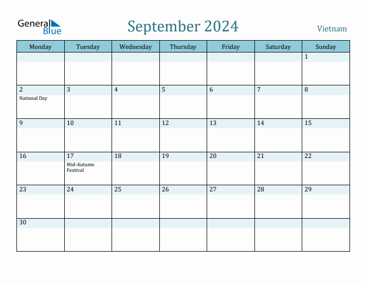 September 2024 Calendar with Holidays