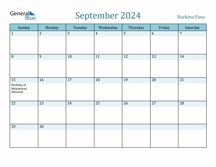 September 2024 Calendar with Holidays