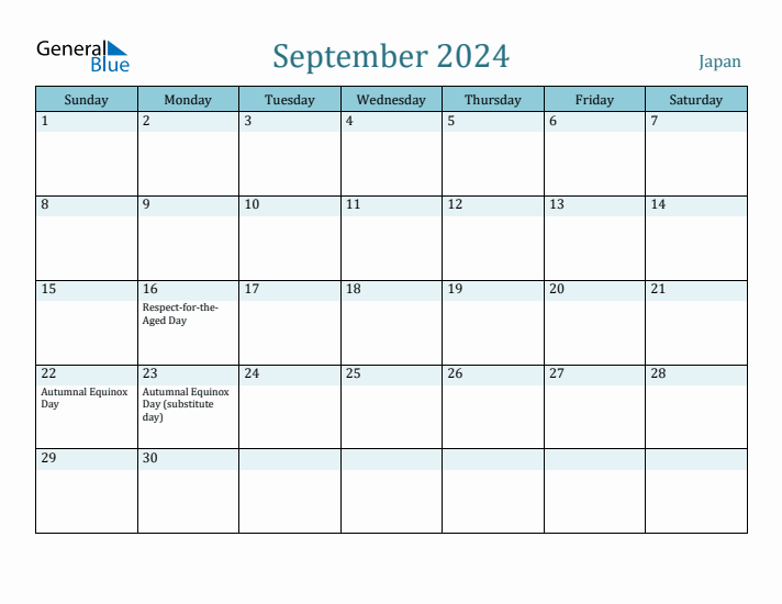 September 2024 Calendar with Holidays