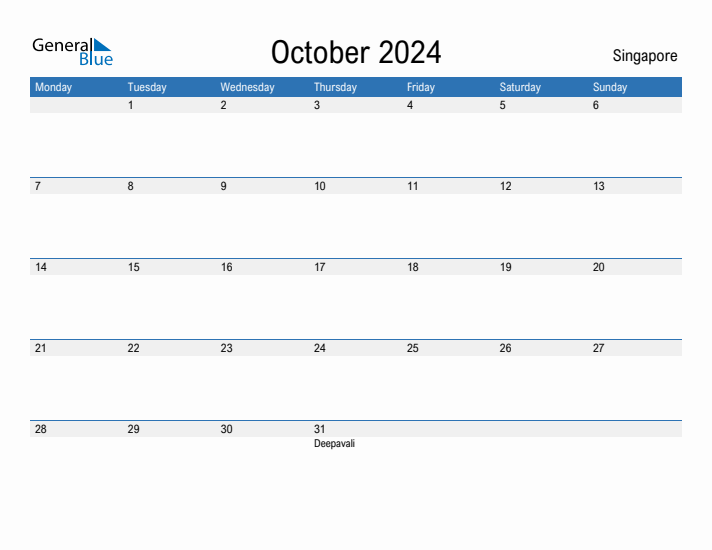 Fillable October 2024 Calendar