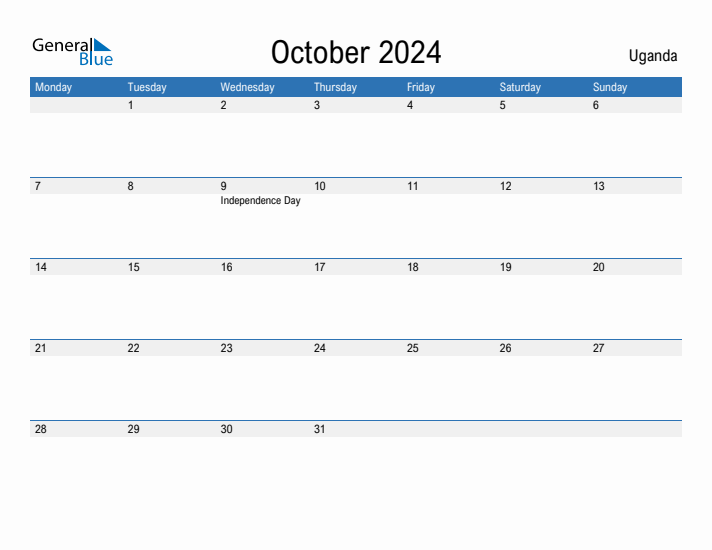 Fillable October 2024 Calendar