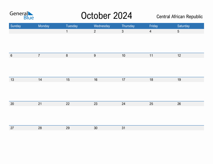 Fillable October 2024 Calendar