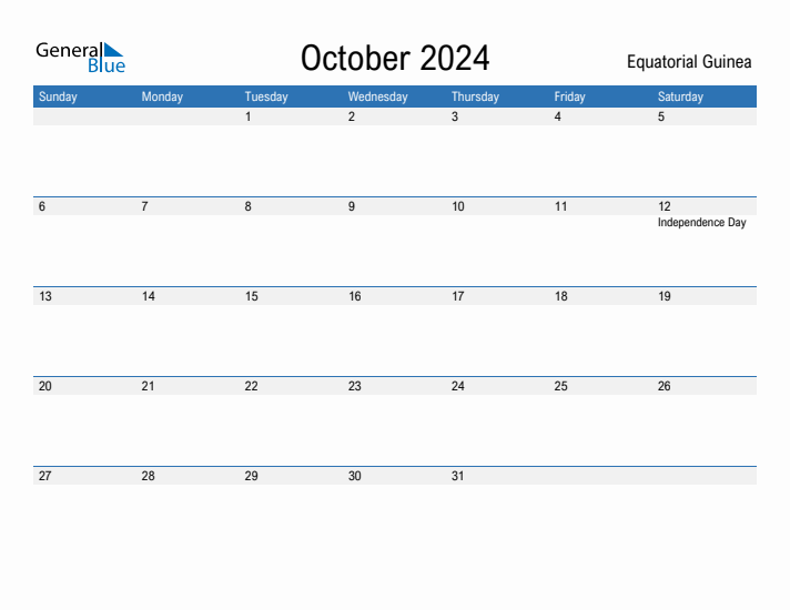 Fillable October 2024 Calendar