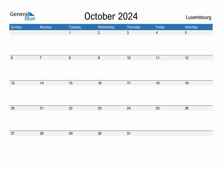 Fillable October 2024 Calendar