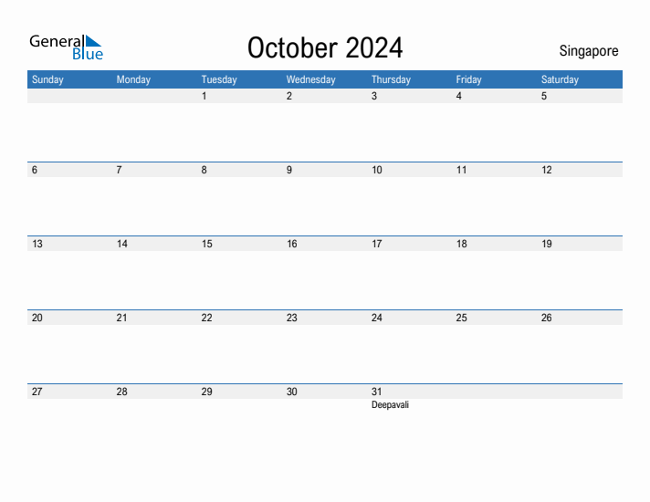 Fillable October 2024 Calendar