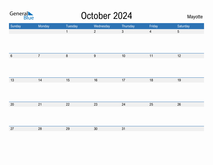 Fillable October 2024 Calendar