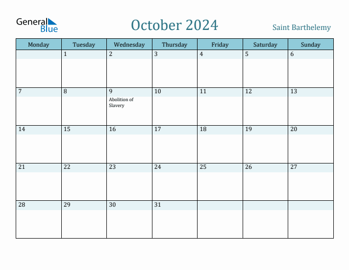 October 2024 Calendar with Holidays