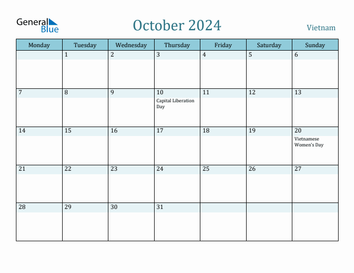 October 2024 Calendar with Holidays