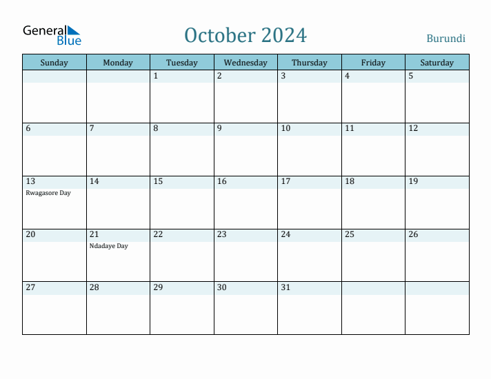 October 2024 Calendar with Holidays