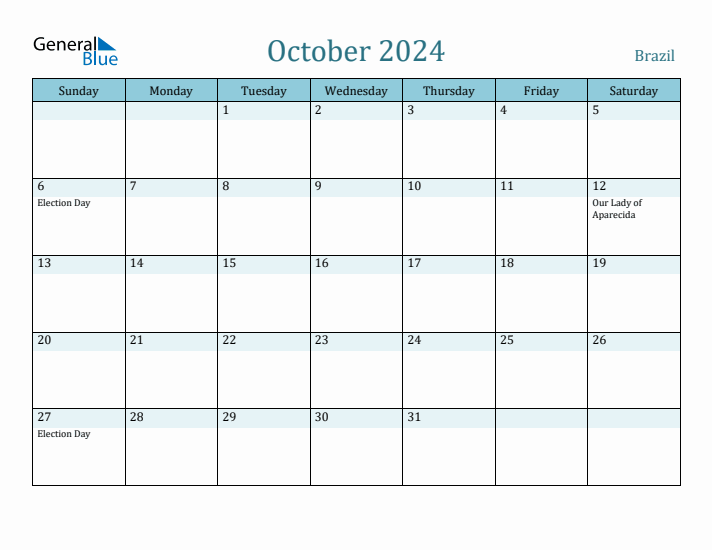 October 2024 Calendar with Holidays